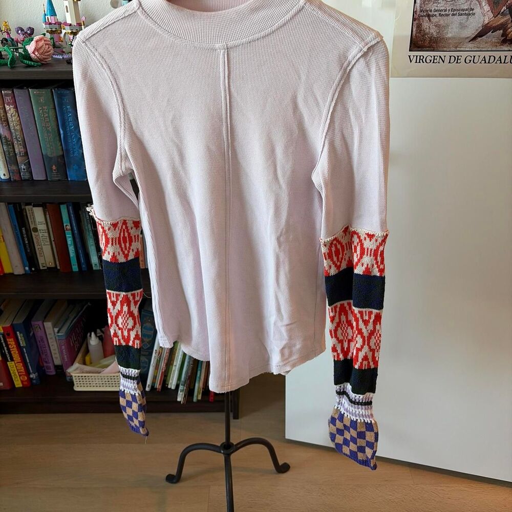 Free People Printed Long Sleeve Top